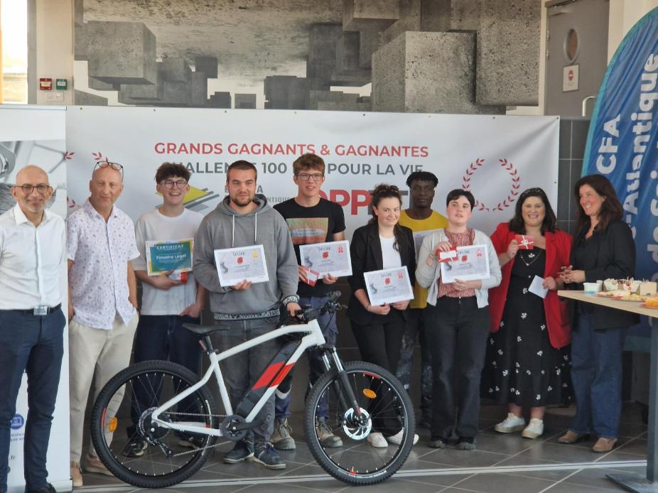 Remise des prix au CFA de Saint-Brévin pour le Challenge "100 minutes pour la vie" 2026